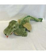 Vintage Dakin Green Plush Winged Dragon Stuffed Toy Animal Fire Breathin... - $54.31 CAD