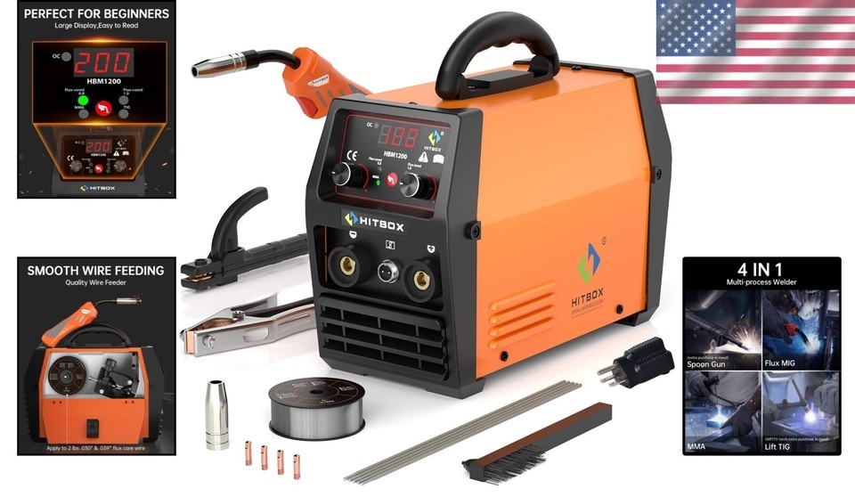 Gasless 3-in-1 MIG Welder, 145A, with Adjustable Wire Feed - Lightweight Design Item image 2