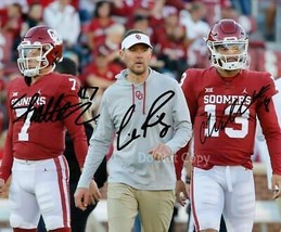Lincoln Riley Caleb Williams Spencer Rattler Signed Photo 8X10 Rp Autographed - £15.98 GBP