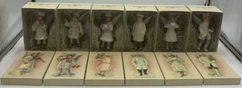 Porcelain Angel Victorian Style Ornaments Set of 6 W/Decorative Boxes Costco - £62.59 GBP