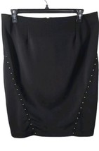 Chico&#39;s Black 2(12) TRAVELERS CHELSEA COLLECTION Ottoman Pencil Skirt  - £27.35 GBP