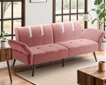 Futon Sofa Bed Modern Folding Sleeper Couch Bed For Living Room,Velvet L... - £289.76 GBP
