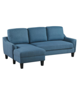 Lester Blue Chaise Fold-Out Single Sleeper Sofa - £694.06 GBP