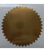 Shiny Bronze Foil Notary &amp; Certificate Seals, 2 Inch Burst, Roll of 100 ... - $274.94 MXN
