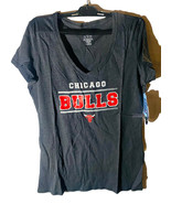 Concepts Sport Women&#39;s Chicago Bulls V-Neck Short Sleeve T-Shirt MEDIUM - £14.26 GBP