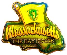 Massachusetts The Bay  State Hat Tac or Lapel Pin - $7.99