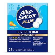READ Alka-Seltzer Plus Severe Cold PowerFast Fizz Orange Zest Tablets, 2... - $15.83