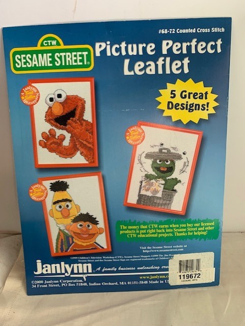 Janlynn Sesame Street Picture Perfect Leaflet counted cross stitch book - $6.00