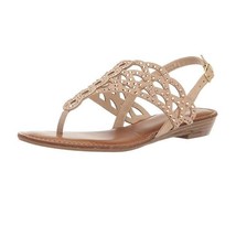 Zigi Soho Womens 8 M Cinnamon Tan Bedazzled Flat Slingback Sandals NIB XX8 - £10.86 GBP