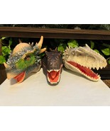 Lot of 3 Realistic Rubber Dinosaur Hand Puppets - Ships Free! 29 - £22.82 GBP