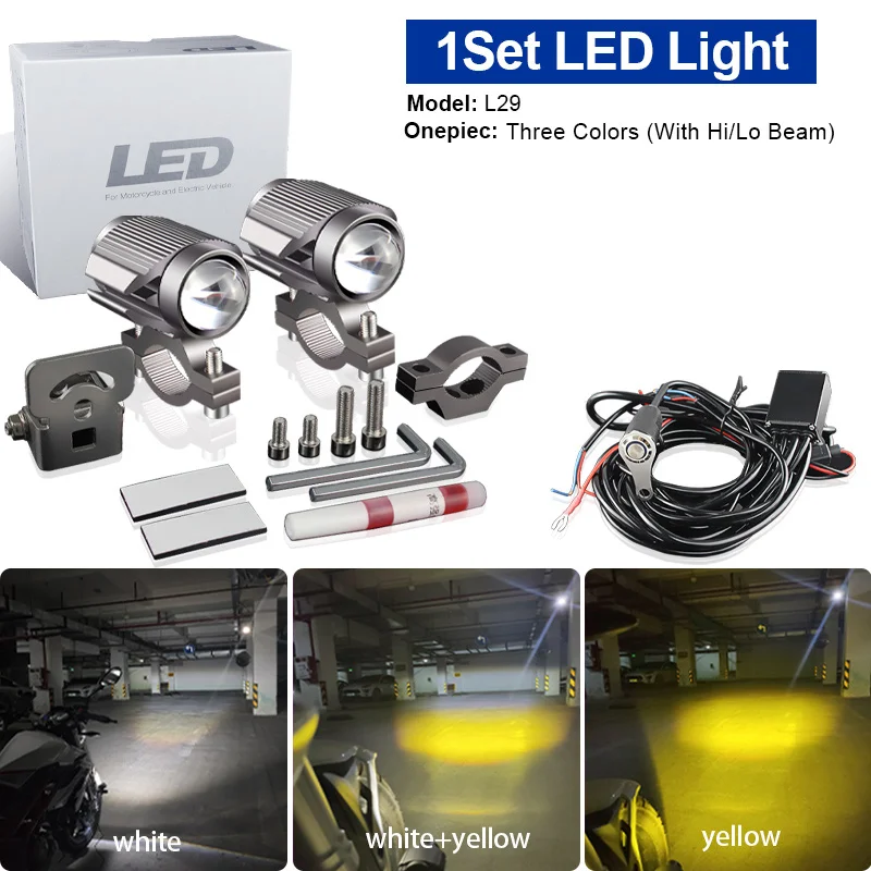 Motorcycle Headlights LED Headlamp Spotlights Fog Head Light 12V   C400G... - $799.63