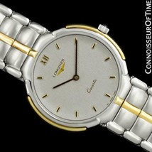 1989 LONGINES Flagship Mens Classic Ss Steel & 18K Gold Watch - Mint With Papers - £751.95 GBP