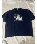 Meet Dick Red Sox Shirt Men 3XL 100% Cotton Blue - $15.79