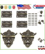 Decorative Retro Bronze Alloy Lock &amp; Hinge Assembly - Perfect for Small ... - $23.90 CAD