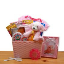 Puppy Love New Baby Gift Basket - Pink - Baby Bath Set - Baby Girl Gifts - New B - £61.56 GBP