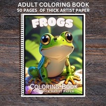 Frogs - Spiral Bound Adult Coloring Book - Thick Artist Paper - £25.28 GBP