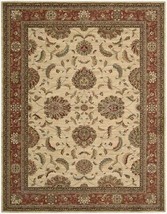 Nourison 67262 Living Treasures Area Rug Collection Ivory and Red 5 ft 6 in. x 8 - £545.46 GBP