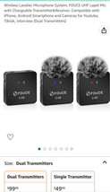 Wireless Lavalier Microphone System, FDUCE UHF Lapel Mic With Chargeable Trans - £70.08 GBP