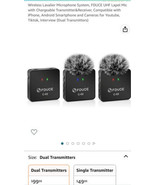 Wireless Lavalier Microphone System, FDUCE UHF Lapel Mic With Chargeable... - $122.20 CAD