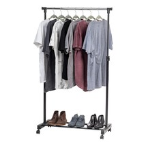IRIS USA Height Adjustable Clothes Rack for Hanging Clothes, Portable Clothing R - £32.23 GBP