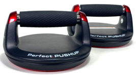 Perfect Fitness Pushup Rotating Handles Red Black - £14.43 GBP