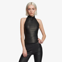 NWT Jitrois Black Stretch Leather Tulle Massai Top Shirt sz 34 US 2 $3500 - £439.56 GBP