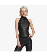 NWT Jitrois Black Stretch Leather Tulle Massai Top Shirt sz 34 US 2 $3500 - $10,086.25 MXN