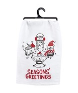 Primitives by Kathy Kitchen Towel Seasons&#39; Greetings Cinnamon Nutmeg all... - $10.83 CAD