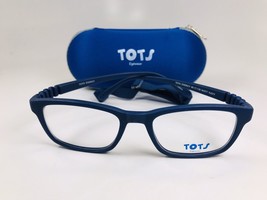 New TOTS Matte Navy ENERGY Eyeglasses for KIDS 49mm with Case &amp; Strap - $44.50