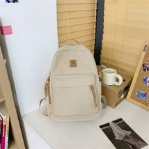 Japan Style Solid Color Women&#39;s School Bag Summer Large Capacity Backpack 2022 S - £64.84 GBP