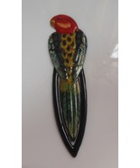 Vintage Colorful Enamel Parrot Bird Bookmark - £15.56 GBP