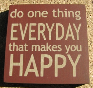 Primary image for Primitive Wood Block 32355EM - Do One Thing Everyday that makes you Happy