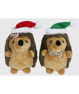 Christmas Holiday Hedgehog Dog Toy with Santa Hat &amp; Bowtie Grunts - $22.12 CAD