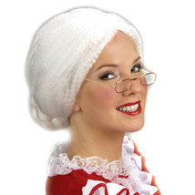 Forum Novelties Women&#39;s Holiday Mrs. Santa Costume Wig, White, One Size - £48.86 GBP