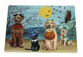 4 Dogs Cat HALLOWEEN Costumes Owl 13&quot; x 18&quot; Polypropylene PVC Placemats NWT - £18.18 GBP
