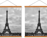 Magnetic Poster Hanger Frame 2 Pack 8&quot; Teak Wood Magnet Poster Frame for... - $18.28