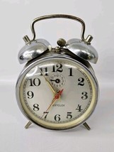 Vintage Westclox Duel Twin Bell Top Alarm Clock Analog Dial Light  - $29.65