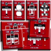FUNNY FIRE ALARM LIGHT SWITCH OUTLET WALL PLATE COVER MAN CAVE ROOM HD A... - $8.99+
