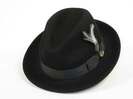 Men BENTLY HEADWEAR Hat Australian Wool Fedora Theo Collection TH700 Black image 2