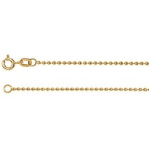 Authenticity Guarantee 
1.5 MM Solid Bead Chain 14k Yellow Gold - £478.81 GBP+