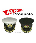  ROYAL NAVY OFFICERS HAT CAP CAPTAIN RANK WHITE OR BLACK QUEEN CROWN CP ... - £73.91 GBP