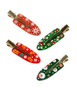 CHRISTMAS RESIN HAIR BARRETTES 4-PACK - $113.85 MXN