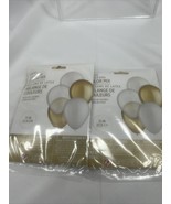 (2) 15 Latex balloons Rose Metallic WHITE &amp; GOLD 11&quot; Holiday New Year Ch... - $129.23 MXN
