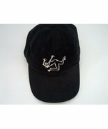 Vintage retro black ball cap strapback embroidered Bent logo front and back - $363.96 MXN