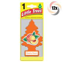 12x Packs Little Trees Single Peachy Peach Scent Hanging Trees | Prevents Odor - £12.74 GBP