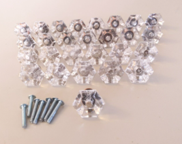 Lot of 27 Used Crystals Cabinet Knobs - £14.71 GBP