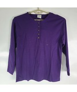 Womens Size Large Partners By Mervyns Purple Ribbed Sweater - $18.69