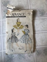 Vintage 1960s Advance 8251 Girls Full Skirt Dress Pattern sz 6 cut - $18.27