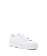 No Boundaries Women&#39;s Platform Lace Up Canvas Sneakers, White Size 7 - $506.11 MXN