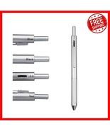 4-in-1 Retractable Ball Pen with Mechanical Pencil - Silver Finish - $24.74